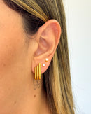 Meia Argola Crescente - Aço Inoxidável Ouro 18k