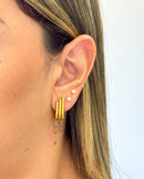 Meia Argola Crescente - Aço Inoxidável Ouro 18k