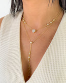 Colar Fio Duplo Coração Com Zicônias - Semijoia Banhado em Ouro 18k