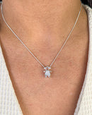 Colar Pingente Filha Passante - Semijoia Banhado a Prata