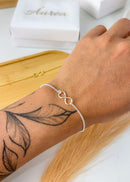 Pulseira Símbolo Infinito - Semijoia Banhado a Prata
