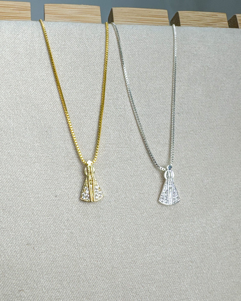 Colar Pingente Nossa Senhora - Semijoia Banhado em Ouro 18k