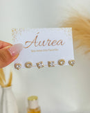 Trio de Brincos Glow Cravejado - Semijoia Folheada a Ouro 18k