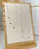 Colar Choker Corações Pendurados - Semijoia Banhado a Prata