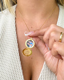 Colar Relicário Redondo + Foto Personalizada - Semijoia Banhado em Ouro