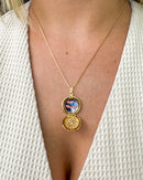 Colar Relicário Redondo + Foto Personalizada - Semijoia Banhado em Ouro 18k