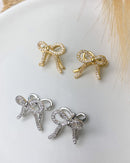 Brinco Dupla Face Laço - Prata - Áurea Acessórios