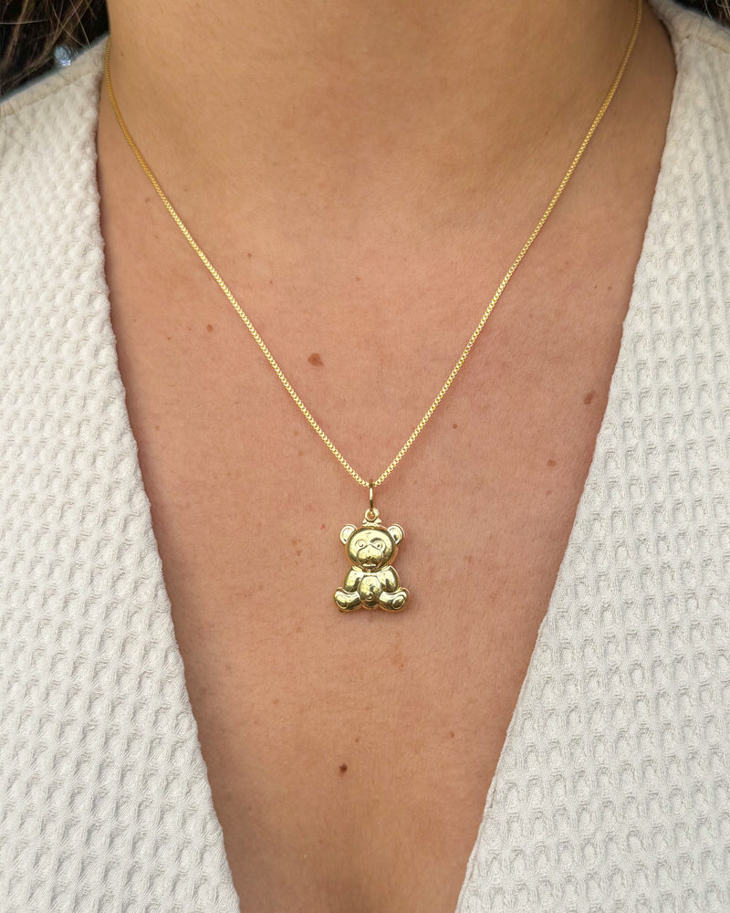 Colar Pingente Teddy - Semijoia Banhado em Ouro 18k