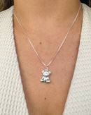 Colar Pingente Teddy - Semijoia Banhado a Prata