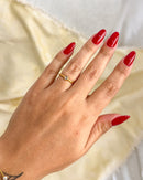 Anel Solitário Simple Aço Inox - Semijoia Folheada a Ouro 18k