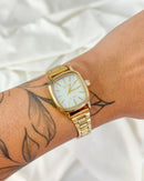 Relógio Feminino Minimalista 25mm Dourado