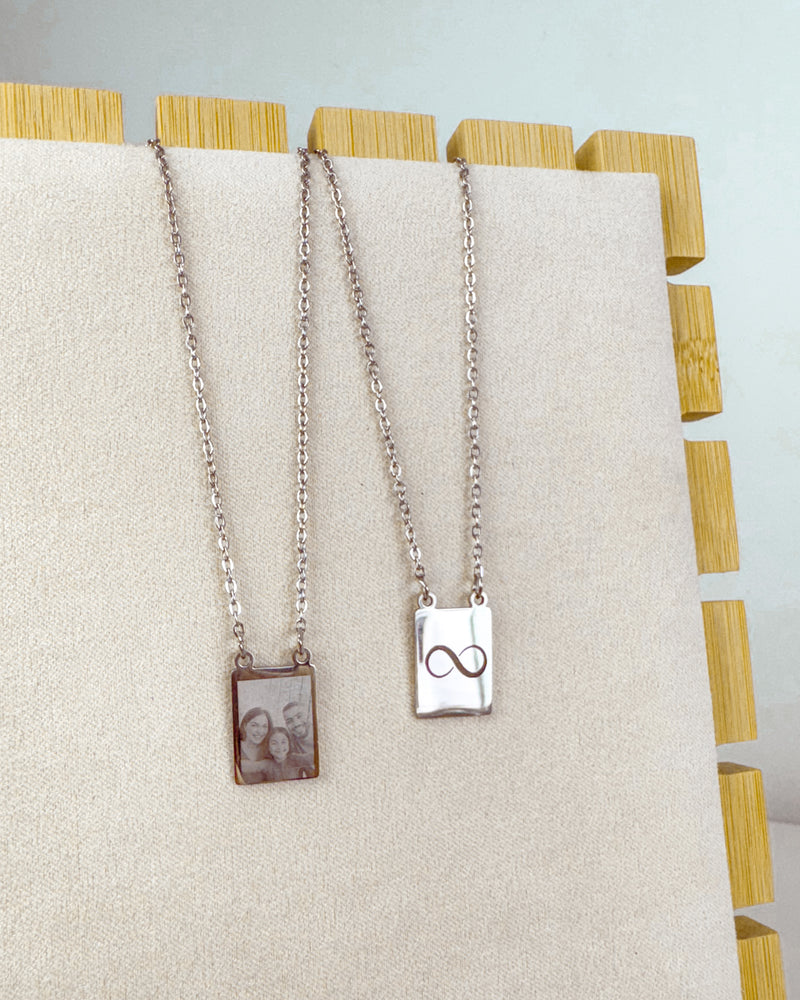 Colar Escapulário Laser + Foto ou Frase Personalizada 3D