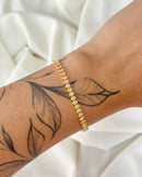 Pulseira Riviera Navete - Semijoia Folheada a Ouro 18k