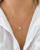 Colar Pingente Ponto de Luz Redondo - Semijoia Folheada a Ouro 18k