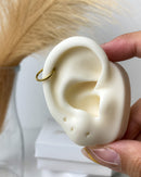 Piercing Conch Helix Argola Lisa Aço Inoxidável Ouro - Áurea Acessórios