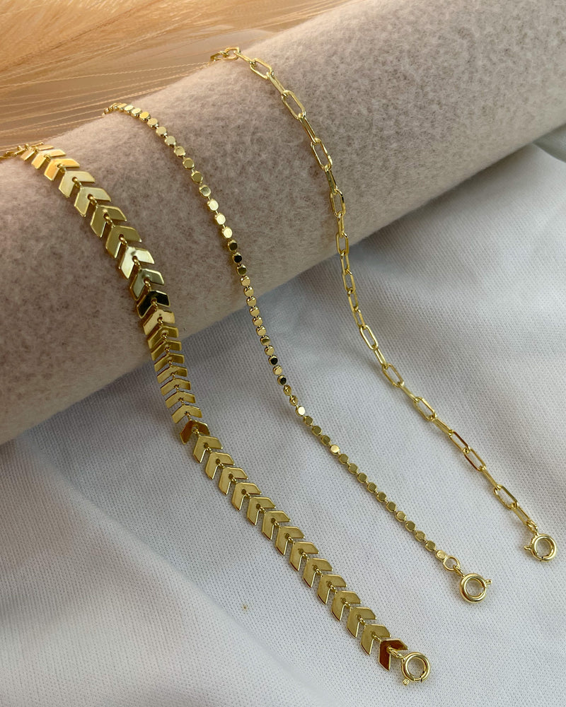 Conjunto de Pulseiras Medalhinhas + Cartier + Setas - Semijoia Banhado em Ouro 18k