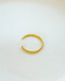 Anel Regulável Mini Bolinhas - Semijoia Banhado em Ouro 18k