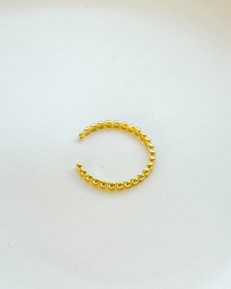 Anel Regulável Mini Bolinhas - Semijoia Banhado em Ouro 18k