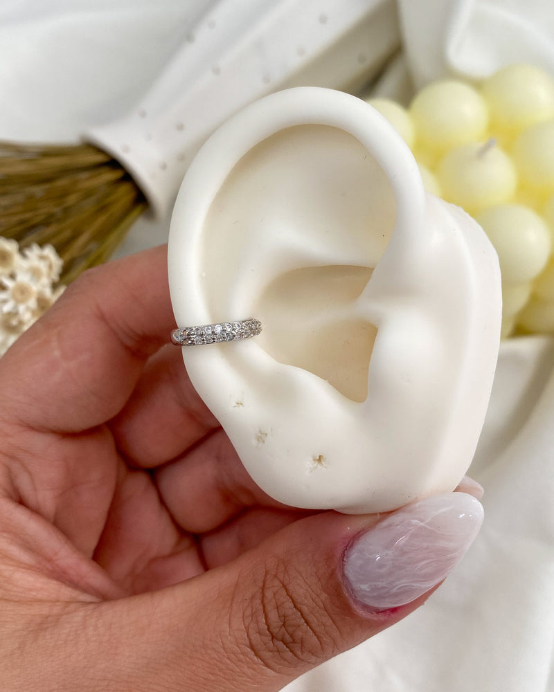 Piercing Fake Brilhoso - Prata - Áurea Acessórios