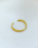 Anel Regulável Entrelace - Semijoia Banhado em Ouro 18k