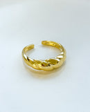 Anel Regulável Croissant - Semijoia Banhado em Ouro 18k