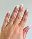 Anel Regulável Duplo Detalhado - Semijoia Banhado em Ouro 18k