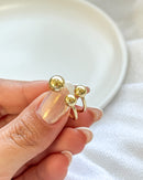 Anel Regulável 3 Esferas - Semijoia Banhado em Ouro 18k