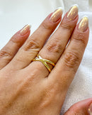 Anel Regulável X Grosso - Semijoia Banhado em Ouro 18k