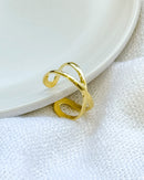 Anel Regulável X Grosso - Semijoia Banhado em Ouro 18k