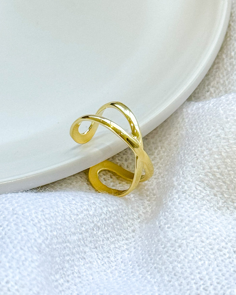 Anel Regulável X Grosso - Semijoia Banhado em Ouro 18k