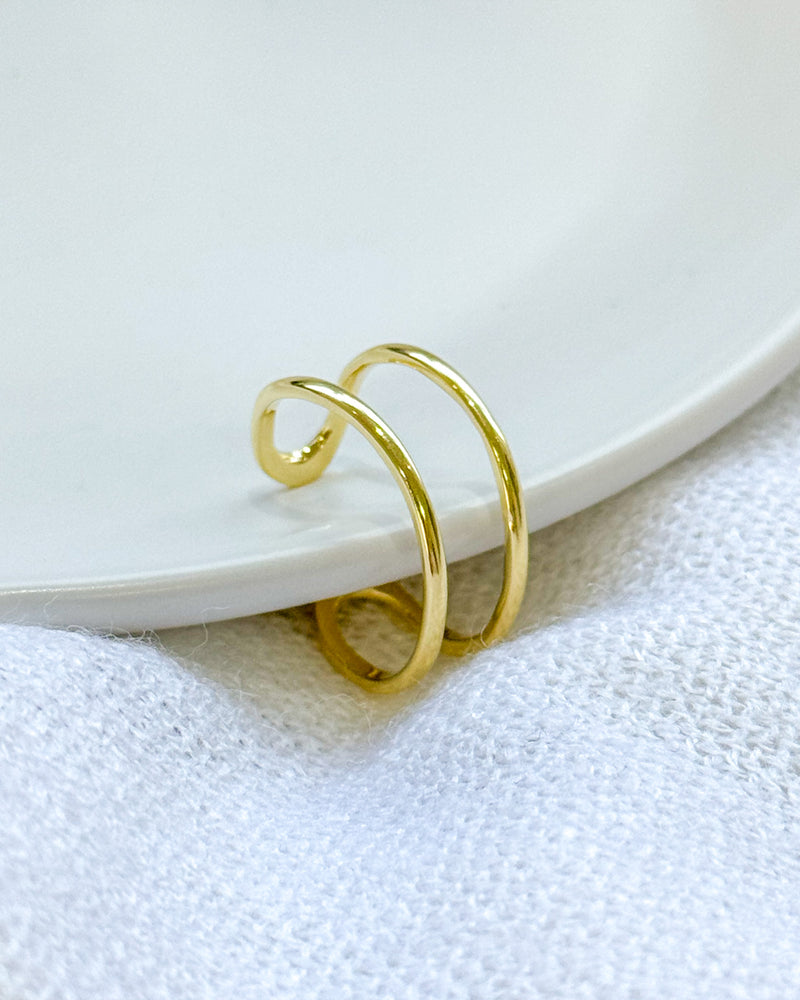 Anel Regulável Dois Fios - Semijoia Banhado em Ouro 18k