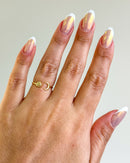 Anel Regulável Lua Sol - Semijoia Banhado em Ouro 18k