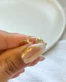 Anel Regulável Lua Sol - Semijoia Banhado em Ouro 18k