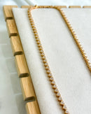 Colar Riviera Trama Rígida 3 Garras - Semijoia Folheada a Ouro