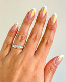 Anel Regulável Croissant - Semijoia Banhado a Prata