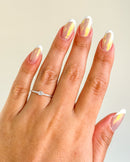 Anel Regulável Solitário Simples - Semijoia Banhado a Prata