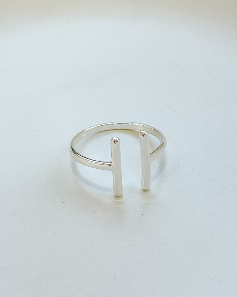 Anel Regulável Palito - Semijoia Banhado a Prata