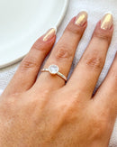 Anel Regulável Solitário Redondo - Semijoia Banhado a Prata