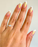 Anel Regulável Solitário Coração - Semijoia Banhado a Prata