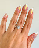 Anel Regulável Medalha Organic - Semijoia Banhado a Prata