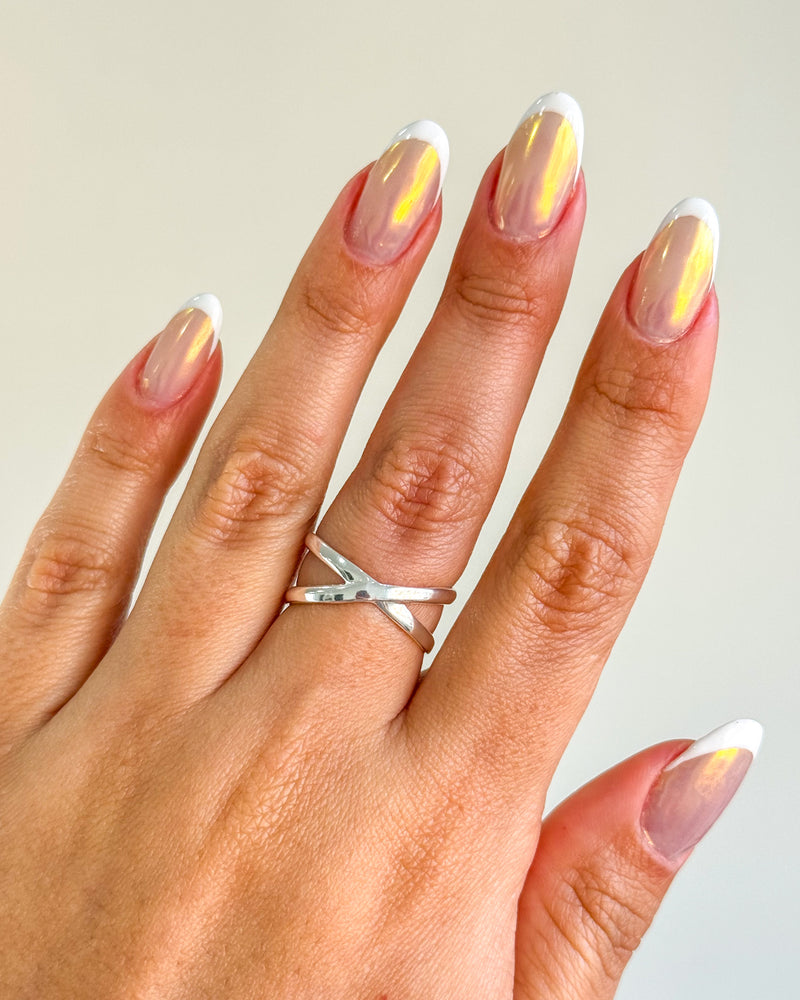 Anel Regulável X Grosso - Semijoia Banhado a Prata