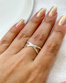 Anel Regulável X Grosso - Semijoia Banhado a Prata