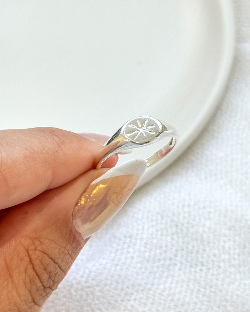 Anel Regulável Base Constelação - Semijoia Banhado a Prata