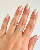 Anel Regulável Trançado Duo Zircônia - Semijoia Banhado a Prata