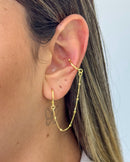 Brinco Earline Bolinhas Veneziana - Semijoia Banhado em Ouro 18k