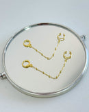 Brinco Earline Bolinhas Veneziana - Semijoia Banhado em Ouro 18k