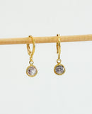 Argolinha com Pingente Ponto de Luz - Semijoia Banhado em Ouro 18k