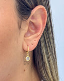 Argolinha com Pingente Ponto de Luz - Semijoia Banhado em Ouro 18k