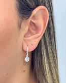 Argolinha com Pingente Ponto de Luz - Semijoia Banhado a Prata