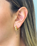 Argola Click Boleada - Semijoia Banhado em Ouro 18k